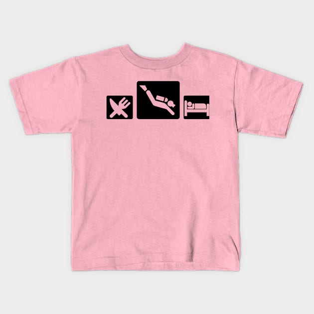 Eat sleep dive Kids T-Shirt by nektarinchen